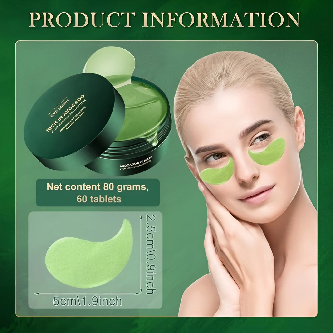 Well Arive™ Avocado Moisturizing Collagen Eye bag mask